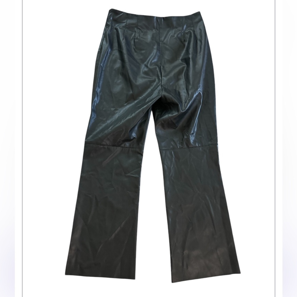 Zara Faux Leather Pants Flare Bottom Suede‎ Lined Size L (10/12)